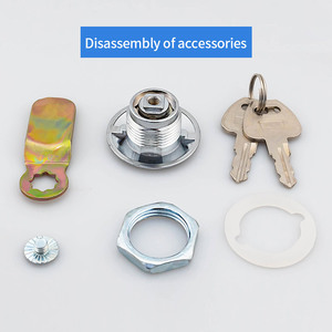 Kim loại cửa tủ cam khóa đồng hồ hộp khóa xi lanh khóa để lưu trữ an toàn - Product Image 5