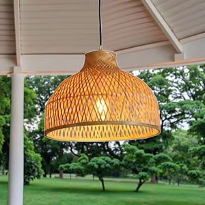 Iluminación colgante de bambú Estilo <span class=keywords><strong>vintage</strong></span> Cesta de bambú Candelabro Lámparas de techo - Product Image 2