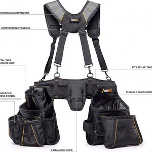 Ceinture porte-outils professionnelle en polyester BSCI Custo, pochette de ceinture haut de gamme pour électriciens et tournevis - Product Image 2