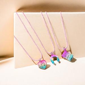 3 pcs/सेट रचनात्मक हेडसेट रेडियो प्यार दिल पेलेंट हार बच्चों के लिए गहने हार हार - Product Image 4