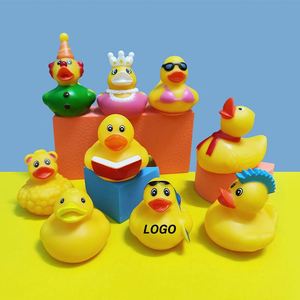 Wholesale Logo Mini <b>Bath</b> Toy Floating Silicone Duck for Business Event Promotional Gift Custom Rubber Ducks - Product Image 2