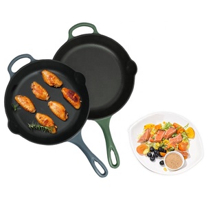 Ensemble de casseroles <span class=keywords><strong>en</strong></span> <span class=keywords><strong>fonte</strong></span> émaillée vert foncé de haute qualité, antiadhésif, pour restaurant, marque Bright Houseware - Product Image 6