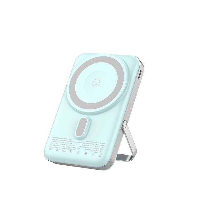 Oem Odm for Certified 15W Magnetic Wireless Li-Polymer Battery 10000Mah Foldable Holder Ultra Thin Portable Power Bank