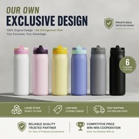 Mug en acier inoxydable à moule exclusif et personnalisé avec paille, Tasse isotherme sous vide en acier inoxydable pour café et eau