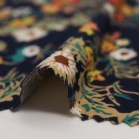 Nouvelle Arrivée Tissu Ripstop Organza Tricoté à Motif Floral Imprimé pour Femmes et Filles, Polyester Spandex Respirant, Élégant et Tendance