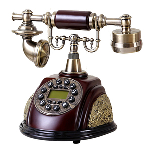 <span class=keywords><strong>Téléphone</strong></span> <span class=keywords><strong>fixe</strong></span> rétro classique filaire <span class=keywords><strong>téléphone</strong></span> de bureau <span class=keywords><strong>Vintage</strong></span> Old Fashioned Dial Button Phone avec fonction de recomposition pour le bureau à domicile - Product Image 2