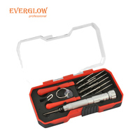 Kit d'outils de précision pour tournevis, ensemble d'outils manuels de réparation domestique avec pinces, pinces à épiler et loupe pour l'entretien électronique