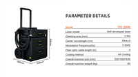 Nettoyeur laser à fibre mobile portatif à impulsions de 300 W, empilable, pour le nettoyage des surfaces métalliques, des moules en briques, de la rouille et des contaminants