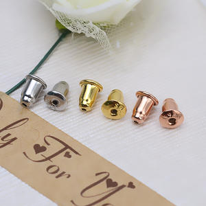 Boucles d'oreilles en argent S925 Wenchi avec perles en silicone, 5 paires, accessoires DIY pour perles, 6 mm, plaqué, matériau 1572 pour la fabrication de bijoux - Product Image 2