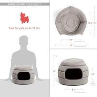 2 en 1 Deux façons d'utiliser Cat Cave House PP Cotton Form Cushion Cozy Safety Dog Bed