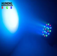 Projecteur PAR plat en plastique à 18 LED, 3-en-1/4-en-1/5-en-1/6-en-1 RGBW DMX512 pour éclairage de scène, DJ, discothèque, fête, mariage et événements