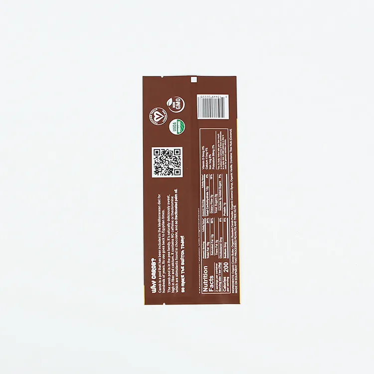 Mushroom Chocolate Bar Packaging Reusable peach peanut Food Grade Plastic Chocolate Foil Wrappers