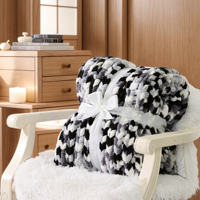 Plaid en chenille doux, écologique, motifs unis et rayés, utilisable toute l'année, style européen, décoration intérieure, cadeau