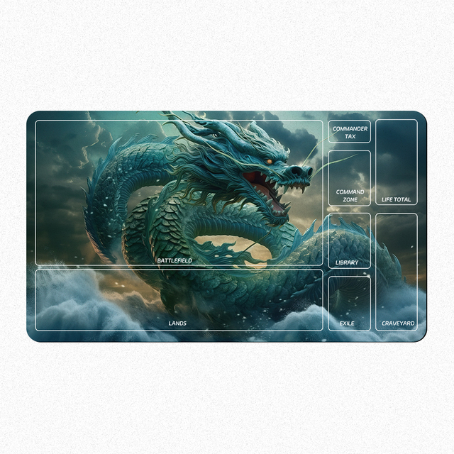 Custom TCG Dragon Card Game Play Mat XL Anti-Slip Trading Card Playmat with OEM Printing Sublimation Gaming Mouse Pad