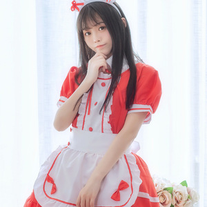 Sweet Lolita Dress French Maid <strong>Costume</strong> Women Short Sleeves <strong>Halloween</strong> Mini Waiter Waitress Dress Cute Ouji <strong>Lady</strong> Outfit <strong>Plus</strong> <strong>Size</strong> - Product Image 5