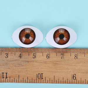 <span class=keywords><strong>Ojos</strong></span> de muñeca de plástico de resina, planos, acrílicos, baratos, azul, marrón, gris, Rojo - Product Image 6
