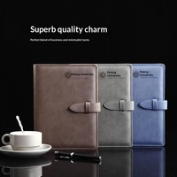 Carnet de notes professionnel A5 personnalisé en similicuir de haute qualité, reliure à feuilles mobiles, stylo métallique, coffret cadeau avec logo en relief