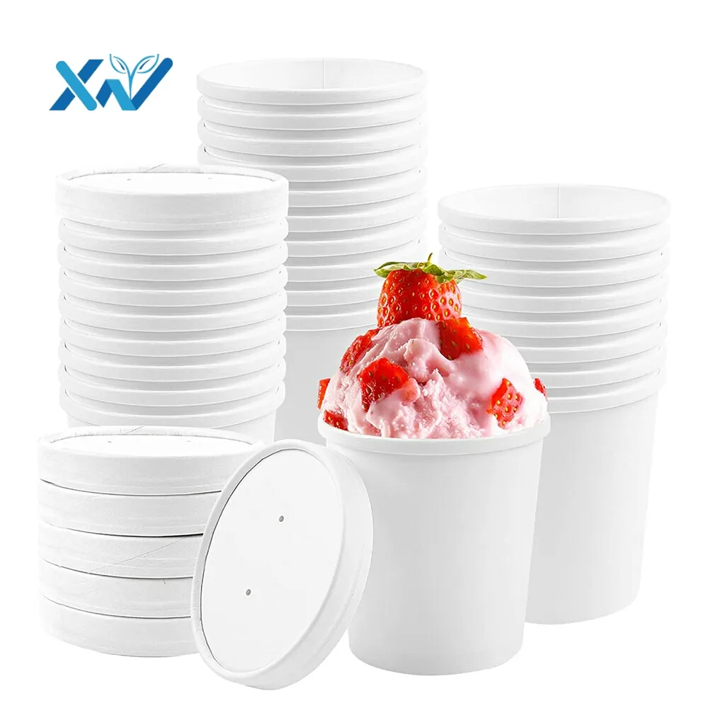 Hoge Kwaliteit Aangepaste Papier Kom Kraftpapier Takeaway Voedsel Container Wegwerp Piepschuim Bowls