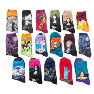 Breathable Anti-bacterial Cotton Fashion Ankle <strong>Socks</strong> <strong>Art</strong> Custom Painting <strong>Socks</strong> - Product Image 3