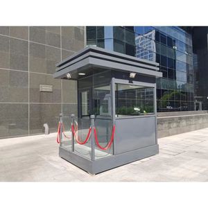 Caseta de Seguridad Personalizada con Marco de Aluminio, Patas Metálicas, Montaje en Suelo, Iluminación LED, Diseño Contemporáneo, Cabina de Oficina Resistente - Product Image 1