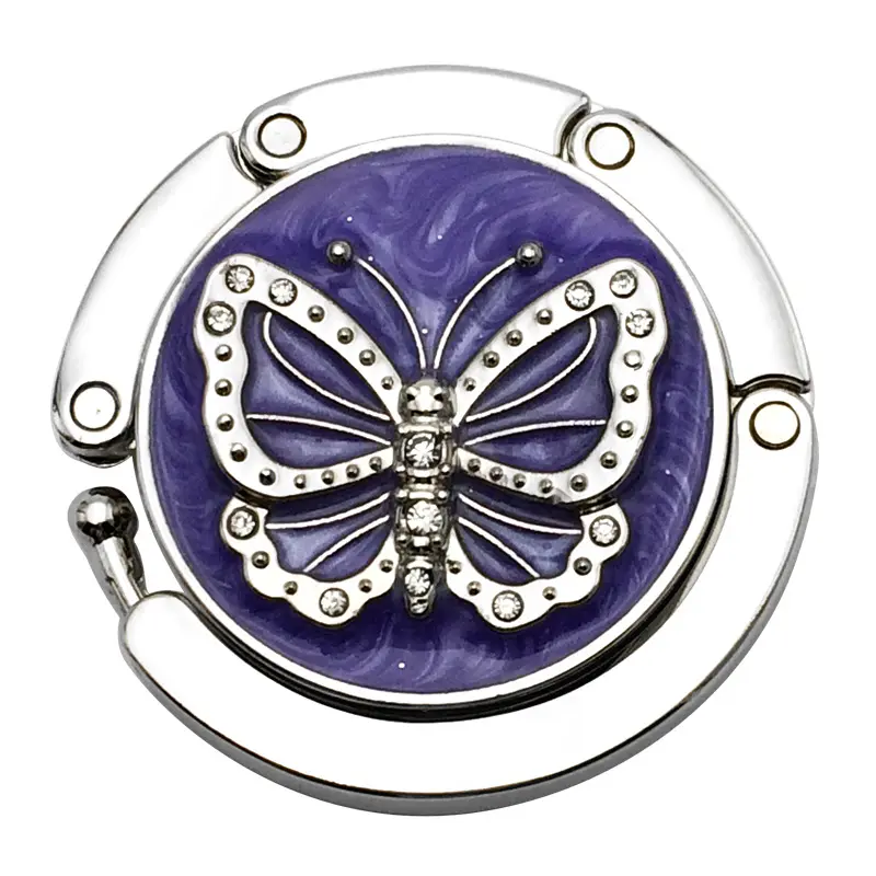 Custom Luxury Crystal Butterfly Foldable Handbag Hanger