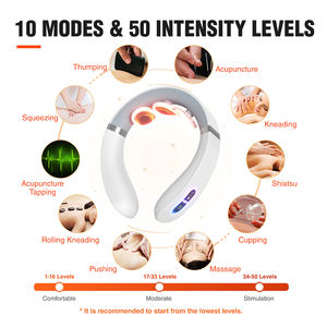 <span class=keywords><strong>EMS</strong></span> masajeador de cuello 4D hombro calentado portátil ABS estimulador máquina uso doméstico - Product Image 3