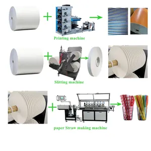 पीने के भूसे प्रसंस्करण उच्च गति डिस्पोजेबल Biodegradable कागज पीने के भूसे बनाने की मशीन