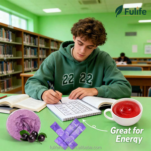 Fulife Bubuk Acai Berry Kelas Makanan Ekstrak Herbal Suplemen Kesehatan 100% Herbal Alami Membantu Pencernaan Kemasan Botol/Kaleng - Product Image 1