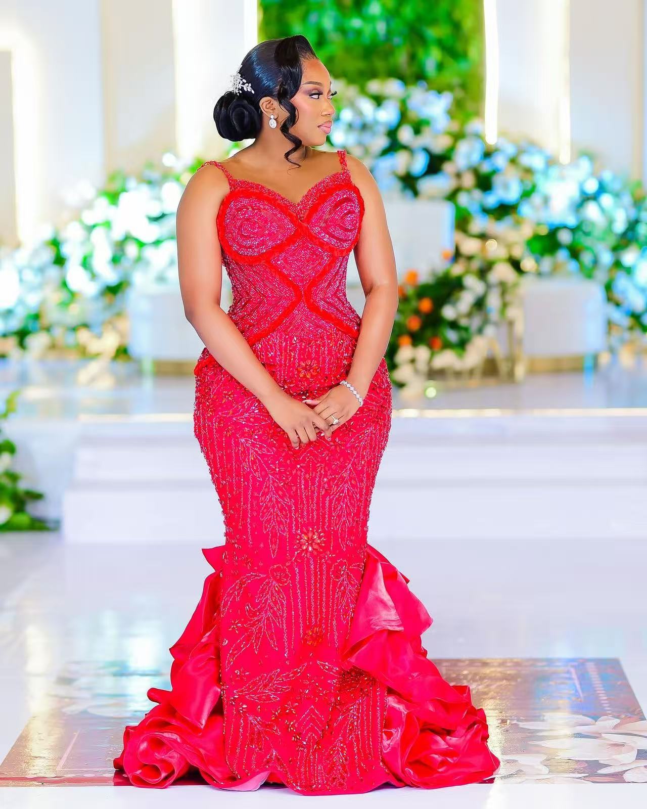 Gorgeous Red Prom Dress Applique Beading Evening Dresses Trumpet Aso Ebi Pleated Mermaid Formal Gowns Beaded Sleeveless| Alibaba.com Gorgeous Red Prom Dress Applique Beading Evening Dresses Trumpet Aso Ebi Pleated Mermaid Formal Gowns Beaded Sleeveless| Alibaba.com