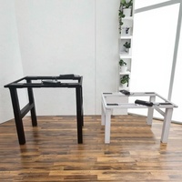 Bureau de direction au design moderne Bureau assis debout Station de travail quatre moteurs à 4 pieds réglable en hauteur Cadre de bureau intelligent Base Table élévatrice