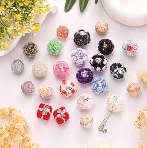 Elegante étoile lune fleurs diamant boule pâte <span class=keywords><strong>perles</strong></span> bricolage bijoux faits à la main accessoires en gros 1.6cm boules - Product Image 4