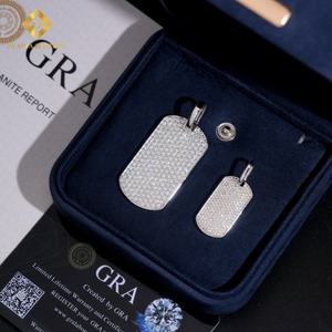 Pendentif Hip Hop en argent 925 avec diamants glacés, certificat GRA, breloques personnalisées, bijoux Hip Hop, pendentif en moissanite VVS - Product Image 5