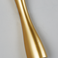 Applique murale LED dorée en aluminium à double tête cylindrique longue pour décoration intérieure, design moderne et créatif, idéale pour hôtel, chevet de lit et fond de chambre