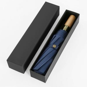 Dd3847 Automatic <b>Windproof</b> Custom Gift Box Lightweight Strong Uv Protection Rain <b>Umbrella</b> With Wood Handle - Product Image 1