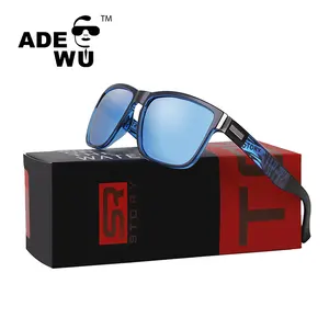 ADE WU2020新しいファッションカラーフィルム偏光サングラス男性用tr90レトロUV400サングラスカスタムロゴSTYZ1431R