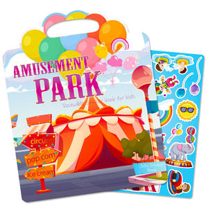 Livre d'autocollants en papier 3D réutilisable pour enfants - Conception imperméable, décoration de vacances, cadeau pour garçons et filles - Product Image 1