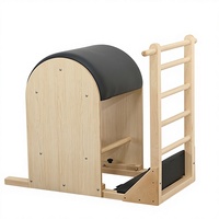 Ensemble de 5 pièces de Reformer Pilates Cadillac en Bois d'Hévéa Durable, Réglable et Portable MJD CC22 – Écologique pour la Santé et le Bien-être à Domicile ou en Studio