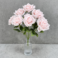 Qyy Fabriek Direct 9 Heads Fruit Rose Hoge Kwaliteit Zijde Simulatie Kunstbloem Voor Bruiloft Evenement Decoratie
