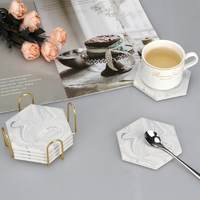 Sous-verres en céramique imitation sous-verres en céramique fabriqués en Chine 4x4 pouces carrés vierges sous-verres en céramique avec