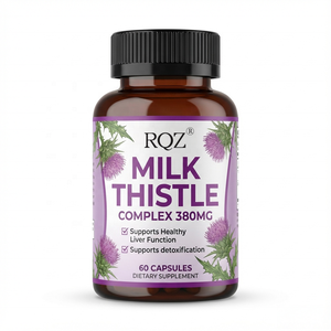 مكمل غذائي من شوك الحليب 380 ملغ لدعم وظائف الكبد وإزالة السموم للبالغين، 60 كبسولة/زجاجة، توريد بالجملة من المصنع - Product Image 1