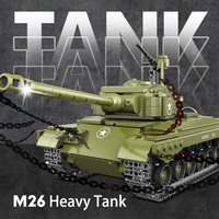 CAYI nouveautés WW2 série militaire modèle jouets M26 lourd Mini réservoir blocs de construction ensemble char militaire WW2 réservoir bloc de construction