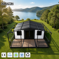 Maison conteneur extensible de 40 pieds, maison préfabriquée modulaire pour jardin, maison préfabriquée portable avec salle de bain et cuisine de luxe
