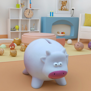 Tirelire Mignonne Vache Blanche de Dessin Animé pour Bébés et Enfants, Sûre, Autres Designs pour Économies et Décoration Intérieure, Jouets Bancaires, Fabriquée en Chine - Product Image 5