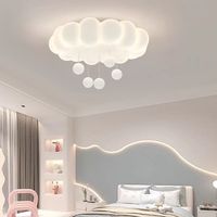 Nouvelles lampes de plafond créatives à intensité variable, style moderne crème, pour chambre et salon, décoration intérieure, effet nuage de bulles