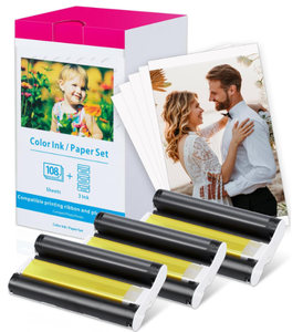 Papier Photo Compatible KP-108IN pour <span class=keywords><strong>Selphy</strong></span> CP720 CP780 CP900 CP910 <span class=keywords><strong>CP1000</strong></span> CP1200 CP1300 - Product Image 1