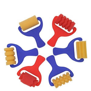 Rulli per bambini pennello Wall Art vernice <span class=keywords><strong>pittura</strong></span> <span class=keywords><strong>spugna</strong></span> rulli di vernice fai da te - Product Image 1