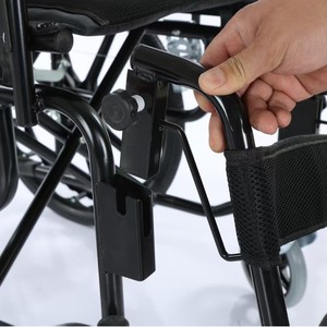 Que vous bénéficiiez de nombreuses bénédiction : Fauteuil roulant manuel pliable de 20 pouces, renforcé, portable, pour personnes âgées et handicapées - Product Image 3