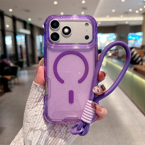 เคสใสไม่เหลืองพร้อมรูสำหรับสายคล้องและแม่เหล็กสำหรับ iPhone 18 Pro Max 17 Air 16 15 14 13 Plus - Product Image 2