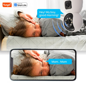 Cámara IP Interior Inteligente Tuya de Doble Lente con Seguimiento Automático, WiFi, Visión Nocturna de 4MP/8MP, Audio Bidireccional, Cámara de Red para Hogar Inteligente - Product Image 6