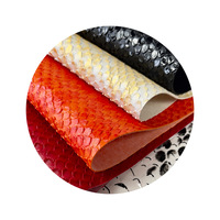 Cuir synthétique PVC de haute qualité, 1,4 mm, effet serpentin découpé au couteau, écailles distinctes, imitation réaliste, résistant à l'abrasion